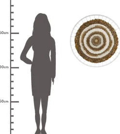 Outlet HD Collection Wandhänger braun / weiß D 78 H 2 cm Wandhänger