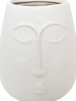 Clearance House of Nature Vase Birlik weiß 22 x 22 x 25 cm Vasen & Krüge|Blumentöpfe & Pflanzgefäße