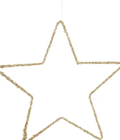 House of Seasons kerstfiguur Stern gold D 40 H 0,50 cm Weihnachtsdeko Zum Aufhängen|Weihnachtssterne