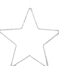 Outlet House of Seasons kerstfiguur Stern silber D 50 H 0,50 cm Weihnachtsdeko Zum Aufhängen|Weihnachtssterne