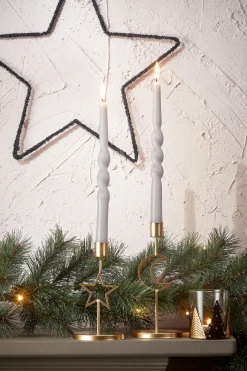 Hot House of Seasons kerstfiguur Stern schwarz D 40 H 0,50 cm Weihnachtsdeko Zum Aufhängen|Weihnachtssterne