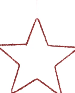 Sale House of Seasons kerstfiguur Stern rot D 40 H 0,50 cm Weihnachtsdeko Zum Aufhängen|Weihnachtssterne