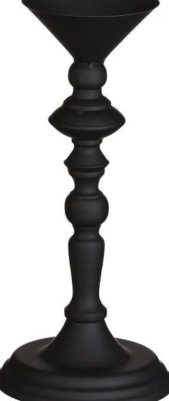 House of Seasons Kerzenständer schwarz D 13,5 H 31 cm Kerzenständer