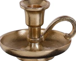 Clearance House of Seasons Kerzenständer gold D 12,5 H 8,5 cm Kerzenständer