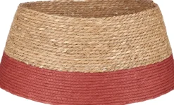 House of Seasons Korb für Weihnachtsbaum rot / braun D 58 H 26 cm Weihnachtsbaumdecken & -Körbe