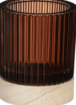 Online House of Seasons Teelichthalter Cala braun D 7,5 H 9 cm Teelichthalter