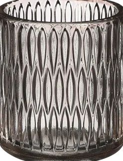 New House of Seasons Teelichthalter Cathy grau D 8 H 9 cm Teelichthalter