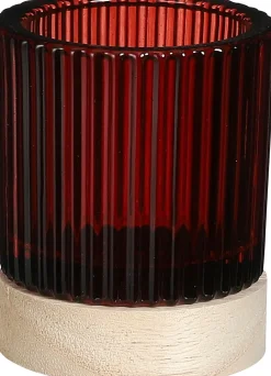 Online House of Seasons Teelichthalter Cala rot D 7,5 H 9 cm Teelichthalter