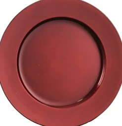 Outlet House of Seasons Weihnachtsteller Mila D 33 cm rot Dekoschalen & -Teller