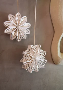 Outlet House of Seasons Weihnachtsdeko Blume weiß D 30 H 7 cm Weihnachtsdeko Zum Aufhängen