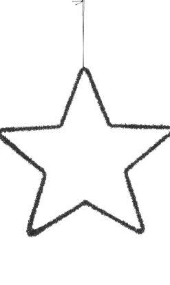 Clearance House of Seasons Weihnachtsanhänger Stern schwarz D 25 cm Weihnachtsdeko Zum Aufhängen|Weihnachtssterne