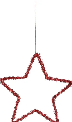 Best House of Seasons Weihnachtsanhänger Stern rot D 15 cm Weihnachtsdeko Zum Aufhängen|Weihnachtssterne
