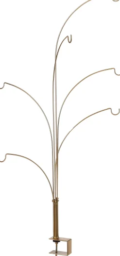 Best House of Seasons Weihnachtsdeko Tischklemme gold 6 Haken 46 x 5 x 84 cm Weihnachtskugelständer