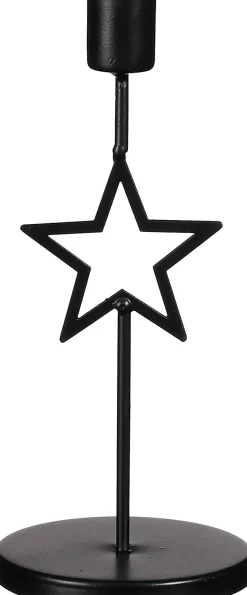 Online House of Seasons Kerzenständer schwarz D 9 H 21 cm Kerzenständer