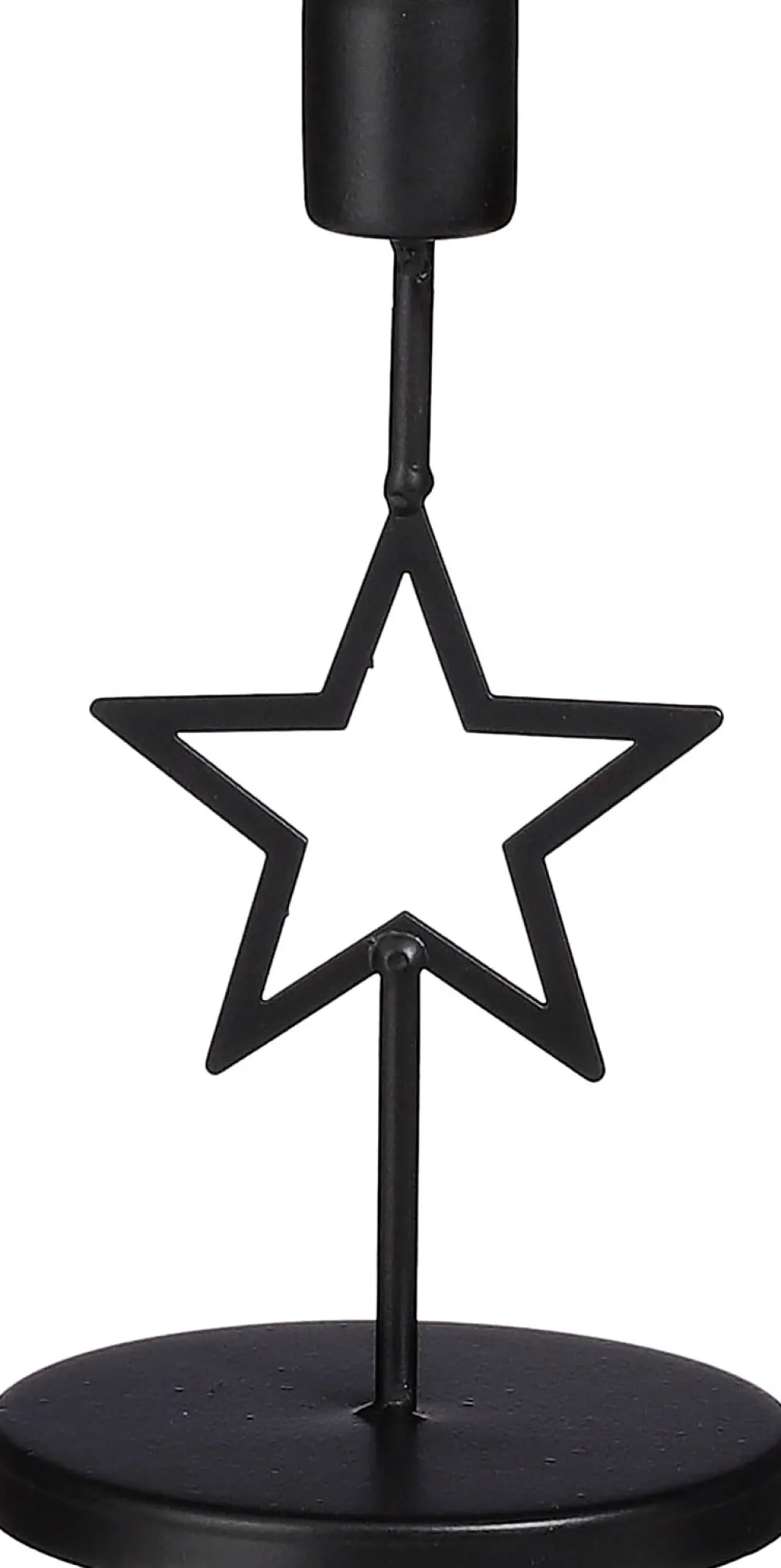 Clearance House of Seasons Kerzenständer schwarz D 9 H 17 cm Kerzenständer