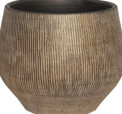 Hot HS Blumentopf Hamar gold D 18 H 16 cm Blumentöpfe & Pflanzgefäße|Blumentöpfe