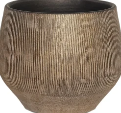 Online HS Blumentopf Hamar gold D 15 H 13 cm Blumentöpfe & Pflanzgefäße|Blumentöpfe