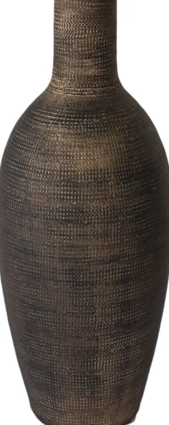HS Vase Tokio schwarz / gold D 23 H 80 cm Vasen & Krüge|Blumentöpfe & Pflanzgefäße