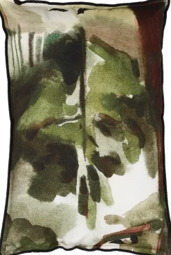 Discount In the Mood Collection Dekokissen Foresti grün/braun/rood 35 x 55 cm Kissen|Dekokissen