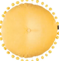 In the Mood Collection Dekokissen PomPom gelb D 40 H 12 cm Kissen|Dekokissen