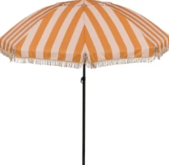 New In the Mood Collection Sonnenschirm Rissy braun weiße Streifen 30+UV D 220 cm Sonnenschirme