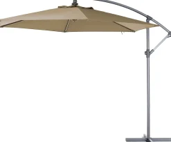 Clearance Ampelschirm Milano taupe  80+UV D 300 cm Sonnenschirme
