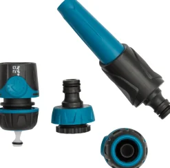 Discount Anschluss-Set 4-teilig schwarz/blau Gießen & Bewässerung|Gartenspritzen & Gartenbrausen