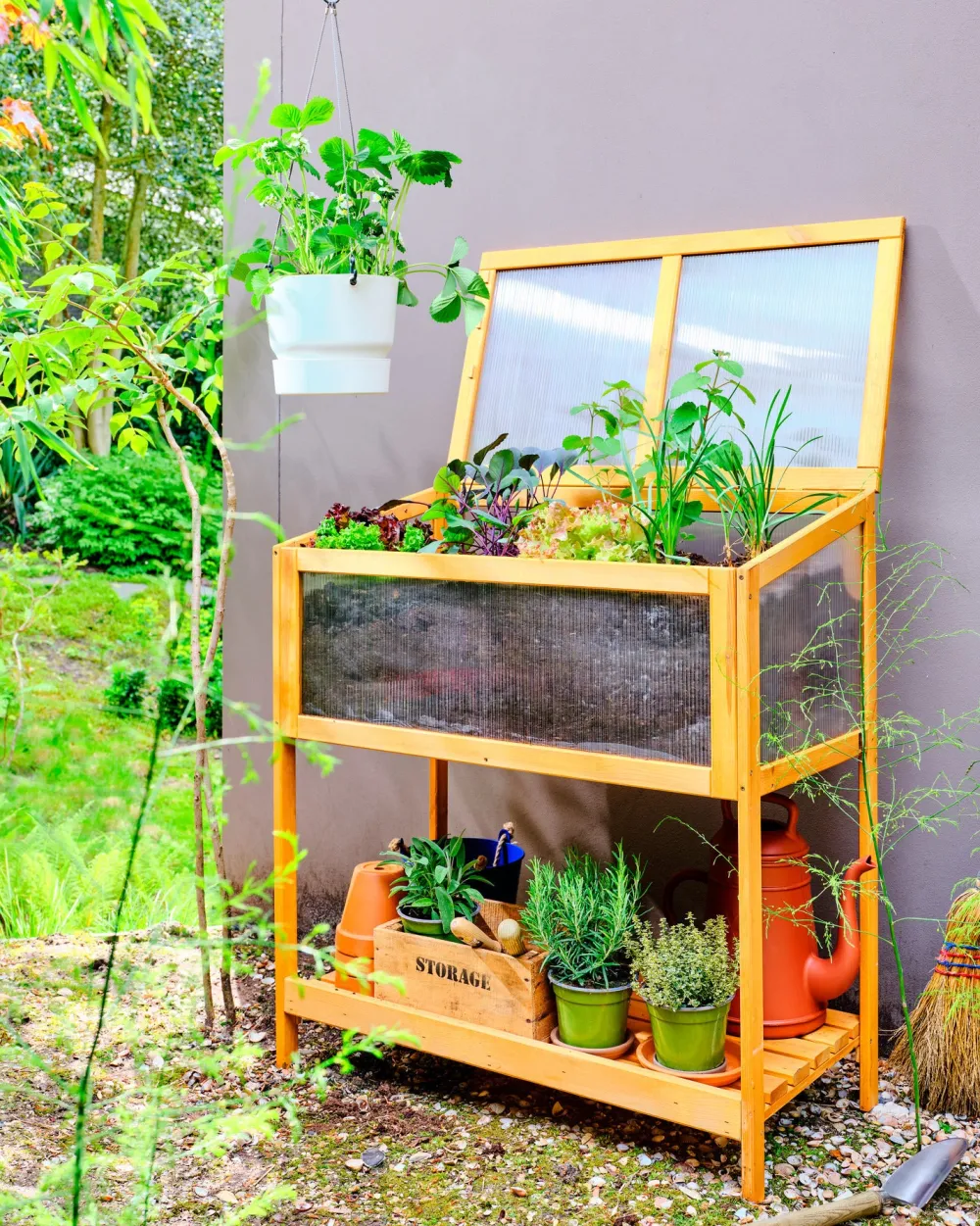 Discount Anzuchtkasten Susz hoch natur 89 x 49 x 101 cm Anzuchtkästen & Mini-Gewächshäuser