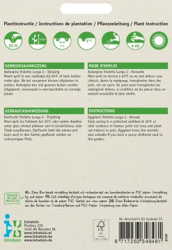 Online Aubergine (Solanum melongena 'Violetta Lunga 2') Samen Gemüsesamen|Saatgut