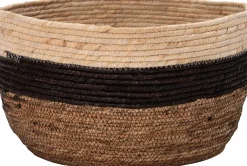 Hot Aufbewahrungskorb Didi naturell / schwarz / weiß D 26 H 16 cm Aufbewahrung