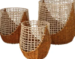 Aufbewahrungskorb Mel natur / braun D 45 H 44 cm Aufbewahrung