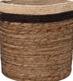 Outlet Aufbewahrungskorb Didi naturell / schwarz / weiß D 25 H 20 cm Aufbewahrung