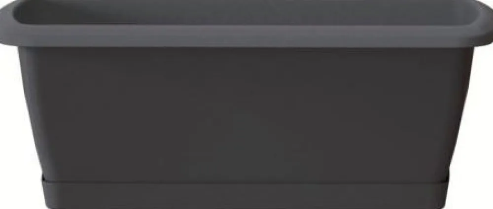 Clearance Balkonkasten Compleet 59,3 x 19 x 14 cm anthrazit Balkonkästen|Blumentöpfe & Pflanzgefäße