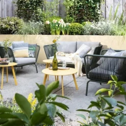 Hot Beistelltisch Latte gelb D 50 cm H 45 cm Beistelltische|Beistelltische