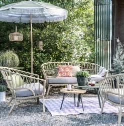 Beistelltisch Latte grün D 70 H 40 cm Beistelltische|Beistelltische