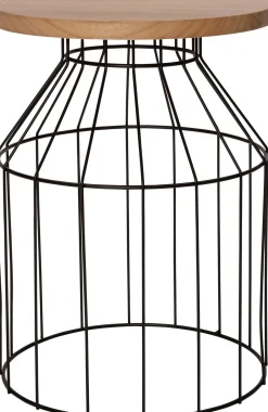 Hot Beistelltisch Orion schwarz / natur D 30 H 42 cm Beistelltische|Beistelltische