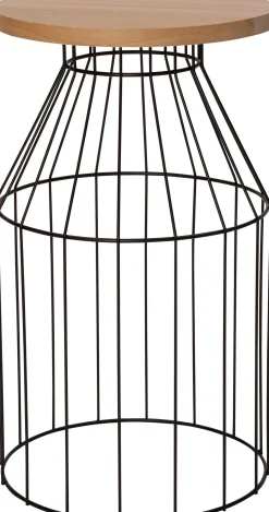 Hot Beistelltisch Orion schwarz / natur D 30 H 52 cm Beistelltische|Beistelltische