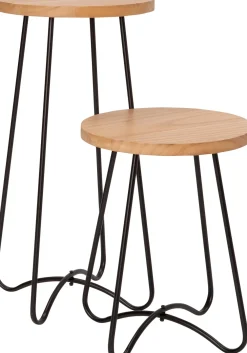 Sale Beistelltisch Oona schwarz / natur D 35 H 39 cm Beistelltische|Beistelltische