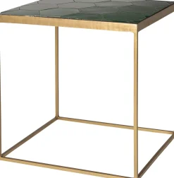 Discount Beistelltisch Silka grün / gold 45 x 40 x 45 cm Beistelltische|Beistelltische