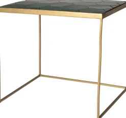 Beistelltisch Silka grün / gold 56 x 46 x 50 cm Beistelltische|Beistelltische