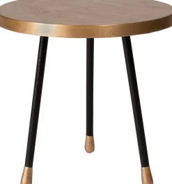 New Beistelltisch Shinchu gold / schwarz D 40 H 40 cm Beistelltische|Beistelltische