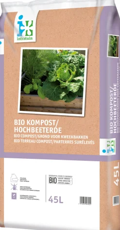 Hot Bio Kompost- und Hochbeeterde 45 l Pflanzerde & Substrat|Komposterde