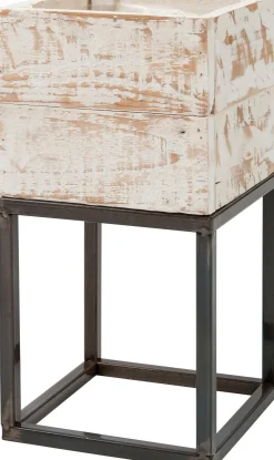 Best Blumenkasten Kyra mit Ständer weiß / Holz 18 x 18 x 34 cm Blumentöpfe|Blumentöpfe & Pflanzgefäße