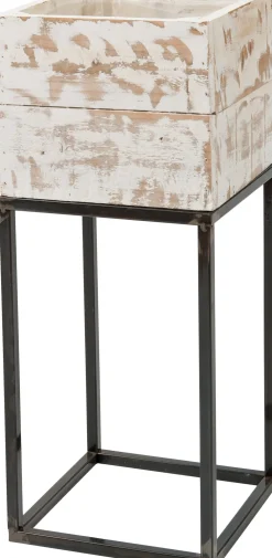 Hot Blumenkasten Kyra mit Ständer weiß / Holz 22 x 22 x 54 cm Blumentöpfe|Blumentöpfe & Pflanzgefäße