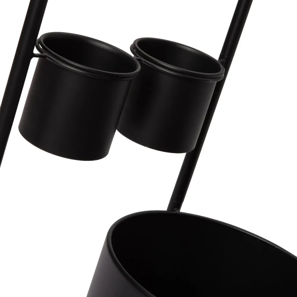 Online Blumenständer Nena schwarz D 28 H 85 cm Pflanztische & -Regale|Blumentöpfe