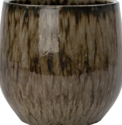 Outlet Blumentopf Adna schwarz / braun D 19 H 21 cm Blumentöpfe|Blumentöpfe & Pflanzgefäße