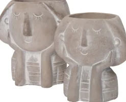 New Blumentopf Beau grau D 10,5 H 11,5 cm Blumentöpfe|Blumentöpfe & Pflanzgefäße