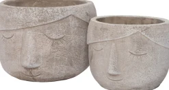 Sale Blumentopf Beau grau D 14 H 15,5 cm Blumentöpfe|Blumentöpfe & Pflanzgefäße