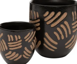 Sale Blumentopf Dio D 10,5 cm H 11,5 cm schwarz Blumentöpfe|Blumentöpfe & Pflanzgefäße