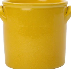 Outlet Blumentopf Gaia D 24 H 24 cm gelb Blumentöpfe|Blumentöpfe & Pflanzgefäße